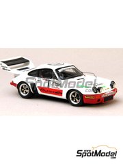 Renaissance Models: Car scale model kit 1/43 scale - Porsche 911 RS 3.0 Almeras Freres Team sponsored by Tarte Tropezienne #1 - Jean-Claude Andruet (FR) - Ronde Cevenole 1976 - photo-etched parts, resin parts, rubber parts, turned metal parts, vacuum formed parts, water slide decals, white metal parts, other materials and assembly instructions