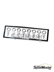 Renaissance Models: Bonnet pins 1/18 scale - Bonnet pin for rally cars - photo-etched parts - 8 units