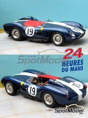Renaissance Models: Car scale model kit 1/24 scale - Ferrari 250 Testa Rossa TR57 - 24 Hours Le Mans 1958 and 1959 - resin multimaterial kit