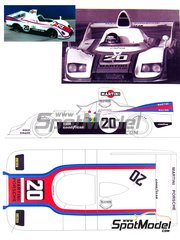 Renaissance Models: Car scale model kit 1/24 scale - Porsche 936 Porsche System Team sponsored by Martini #20 - Jacques Bernard 'Jacky' Ickx (BE) + Gijs van Lennep (NL) - 24 Hours Le Mans 1976 - photo-etched parts, resin parts, rubber parts, turned metal parts, vacuum formed parts, water slide decals and assembly instructions