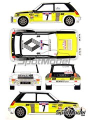 Renaissance Models: Car scale model kit 1/24 scale - Renault 5 Turbo sponsored by Elf #7 - Jean Ragnotti (FR) + Jean-Marc Andri� (FR) - Tour de Corse 1982 - metal parts, photo-etched parts, resin parts, rubber parts, turned metal parts, vacuum formed parts, water slide decals and assembly instructions