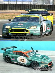 Renaissance Models: Car scale model kit 1/24 scale - Aston Martin DBR9 sponsored by Intercontinental, PlayStation #007, 009 - Toms Enge (CZ) + Darren Turner (GB) + Andrea Piccini (IT), Stphane Ortelli (MC) + Stphane Sarrazin (FR) + Pedro Lamy (PT) - 24 Hours Le Mans 2006 - metal parts, photo-etched parts, resin parts, rubber parts, vacuum formed parts, water slide decals, other materials, assembly instructions and painting instructions