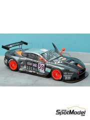 Renaissance Models: Car scale model kit 1/24 scale - Aston Martin DBR9 Modena Team #59 - Antonio Garcia (ES) + Jos Menten (NL) + Christian Fittipaldi (BR) - 24 Hours Le Mans 2007 - photo-etched parts, resin parts, rubber parts, turned metal parts, vacuum formed parts, water slide decals, other materials and assembly instructions