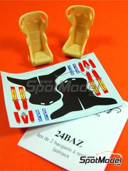 Renaissance Models: Asientos escala 1/24 - Asiento tipo baquet para circuitos - piezas de resina y calcas de agua - 2 unidades