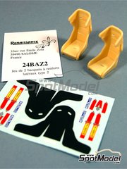 Renaissance Models: Seat 1/24 scale - Recaro rally bucket - resin parts and water slide decals - 2 units