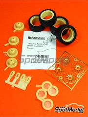 Renaissance Models: Set de llantas y neumticos escala 1/24 - BBS 18 pulgadas 1999 - piezas de resina, neumaticos y fotograbados - 4 unidades