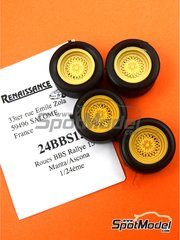 Renaissance Models: Set de llantas y neumticos escala 1/24 - BBS 15 pulgadas - piezas de resina y piezas de goma - 4 unidades