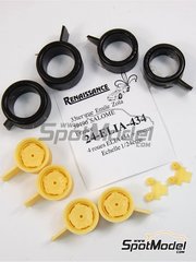 Renaissance Models: Rims and tyres set 1/24 scale - Elia 434 - resin parts and rubber parts - for Italeri references 3627, 3643, IT3643 and 3643.OUTLET, or Revell references REV07247 and 80-7247 - 4 units