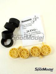 Renaissance Models: Rims and tyres set 1/24 scale - Fondmetal Evo Corse 18 inches - resin parts and rubber parts image