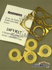 Renaissance Models: Detalle escala 1/24 - Aireadores tipo venturi para llantas de 17 pulgadas del Grupo A - Venturi coolers for 17 inches Group A rims - resinas y fotograbados