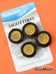 Renaissance Models: Rims and tyres set 1/24 scale - Gotti 15 inches for Renault 5 Turbo - resin parts and rubber parts - 4 units image