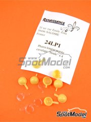 Renaissance Models: Auxiliary headlamp 1/24 scale - Additional curved headlamps - resin parts - 4 units image