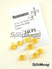 Renaissance Models: Auxiliary headlamp 1/24 scale - Additional flat headlamp - resin - 4 units image