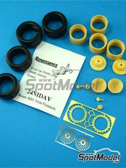 Renaissance Models: Rims and tyres set 1/24 scale - BBS rims - Nida and venturis - photo-etched parts, resin parts and rubber parts - 4 units