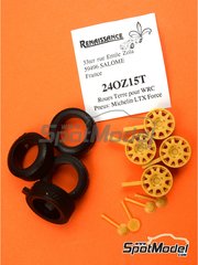 Renaissance Models: Set de conversin a asfalto escala 1/24 - OZ Racing de 15 pulgadas con neumaticos Michelin LTX Force - piezas de resina y piezas de goma - 4 unidades