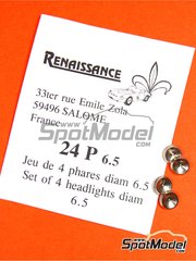 Renaissance Models: Detail - Focus 6.5mm - turned metal parts - 4 units