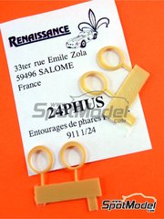 Renaissance Models: Detalle escala 1/24 - Faros versin americana para Porsche 934 - resinas - para las referencias de Revell REV07031, REV07031.OUTLET, REV07032, REV07685 y REV07685.OUTLET, o las referencias de Tamiya TAM24328 y TAM24334