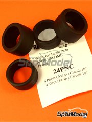 Renaissance Models: Tyre set 1/24 scale - 18 inches slicks for GT cars - rubber parts - 4 units image