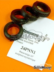 Renaissance Models: Tyre set 1/24 scale - 16 inches snow asymmetric tyres - rubber parts - 4 units image