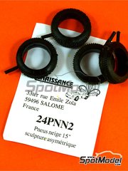 Renaissance Models: Tyre set 1/24 scale - 15 inches snow asymmetric tyres - 4 units image