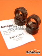Renaissance Models: Tyre set 1/24 scale - Michelin TB15 rally 15 inches - for Scale Production reference SPRF24067, or Tamiya references TAM24328 and TAM24334