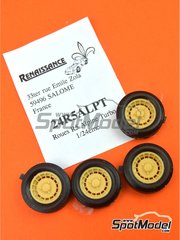 Renaissance Models: Set de llantas y neumticos escala 1/24 - Alpine Turbo Design - piezas de resina y piezas de goma - para la referencia de ESCI 3016, o las referencias de Italeri 3651, ITA3651, 3651S y 3652 - 4 unidades