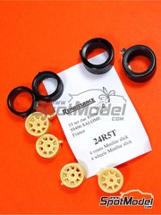 Renaissance Models: Set de llantas y neumticos escala 1/24 - Gotti-Minilite - piezas de resina y piezas de goma - para la referencia de Heller 80717, o la referencia de Tamiya TAM24027 - 4 unidades