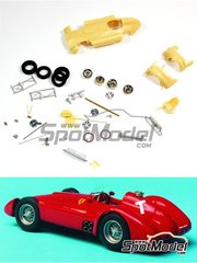 Renaissance Models: Car scale model kit 1/43 scale - Lancia Ferrari D50 Streamline - Eugenio Castellotti (IT) - French Formula 1 Grand Prix 1956 - photo-etched parts, resin parts, rubber parts, turned metal parts, water slide decals, white metal parts, other materials and assembly instructions