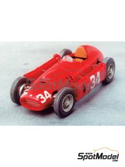 Renaissance Models: Car scale model kit 1/43 scale - Lancia Ferrari D50  Scuderia Lancia Team #34, 36 - Alberto Ascari (IT), Luigi Villoresi (IT) - Spanish Formula 1 Grand Prix 1954 - photo-etched parts, resin parts, rubber parts, turned metal parts, vacuum formed parts, water slide decals, white metal parts, other materials and assembly instructions