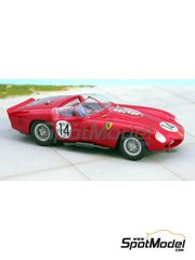Renaissance Models: Maqueta de coche escala 1/43 - Ferrari 250 Testa Rossa TR61 0792 Equipo SEFAC Ferrari N� 14 - Olivier Gendebien (BE) + Phil Hill (US) - 12 Horas de Sebring 1961 - fotograbados, piezas de resina, piezas de goma, piezas de metal torneado, piezas vacuformadas, calcas de agua y manual de instrucciones