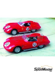 Renaissance Models: Car scale model kit 1/43 scale - Osca 750S Osca Automobili Team #51, 54 - Pedro Rodriguez (MX) + Ricardo Rodriguez (MX), John Bentley (US) + John Gordon (US) - 24 Hours Le Mans 1959 and 1960 - photo-etched parts, resin parts, rubber parts, turned metal parts, water slide decals, other materials and assembly instructions