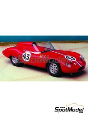 Renaissance Models: Car scale model kit 1/43 scale - Osca 1000s #43 - David Cunningham (US) + Ed Hugus (US) - 24 Hours Le Mans 1961 - photo-etched parts, resin parts, rubber parts, turned metal parts, water slide decals, white metal parts, other materials and assembly instructions