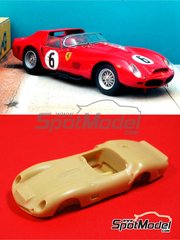 Renaissance Models: Car scale model kit 1/43 scale - Ferrari 330 TRI62 Ferrari SEFAC Team #6 - Olivier Gendebien (BE) + Phil Hill (US) - 24 Hours Le Mans 1962 - photo-etched parts, resin parts, rubber parts, turned metal parts, vacuum formed parts, water slide decals, white metal parts, other materials, assembly instructions and painting instructions