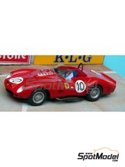Renaissance Models: Car scale model kit 1/43 scale - Ferrari 330 TRI62 NART Team #10 - Pedro Rodriguez (MX) + Roger Penske (US) - 24 Hours Le Mans 1963 - photo-etched parts, resin parts, rubber parts, turned metal parts, vacuum formed parts, water slide decals, white metal parts, other materials and assembly instructions