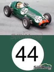 Renaissance Models: Car scale model kit 1/43 scale - Maserati 250F Gilby Engineering Team #44 - Roy Salvadori (GB) - ACF Grand Prix 1954 - metal parts, photo-etched parts, resin parts, rubber parts, turned metal parts, vacuum formed parts, water slide decals, white metal parts, other materials and assembly instructions