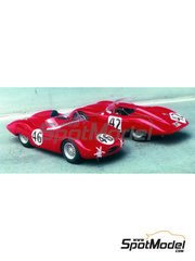 Renaissance Models: Car scale model kit 1/43 scale - Osca 750S Aerodynamic Automobili Osca Team #42, 46 - Jean Laroche (FR) + Rmy Radix (FR) - 24 Hours Le Mans 1956 and 1957 - photo-etched parts, resin parts, rubber parts, turned metal parts, water slide decals and assembly instructions