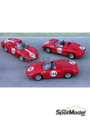 Renaissance Models: Car scale model kit 1/43 scale - Ferrari 275 P64 #142, 143, 144 - Graham Hill (GB) + Innes Ireland (GB), John Surtees (GB) + Lorenzo Bandini (IT), Ludovico Scarfiotti (IT) + Nino Vaccarella (IT) - N�rburgring 1000 Kilometres 1964 - photo-etched parts, resin parts, rubber parts, turned metal parts, vacuum formed parts, water slide decals, other materials, assembly instructions and painting instructions