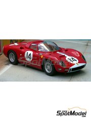 Renaissance Models: Car scale model kit 1/43 scale - Ferrari 330 P64 Maranello Concessionaires Team #14 - Graham Hill (GB) + Joakim "Jo" Bonnier (SE) - 24 Hours Le Mans 1964 - photo-etched parts, resin parts, rubber parts, turned metal parts, vacuum formed parts, water slide decals, other materials, assembly instructions and painting instructions