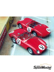 Renaissance Models: Car scale model kit 1/43 scale - Stanguellini EFAC 740 Automobili Stanguellini Team #52, 53 - Ren Philippe Faure (FR) + Gilbert Foury (FR), Philippe Duval (FR) + Georges Guyot (FR) - 24 Hours Le Mans 1956 - photo-etched parts, resin parts, rubber parts, turned metal parts, water slide decals, assembly instructions and painting instructions
