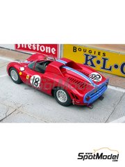 Renaissance Models: Car scale model kit 1/43 scale - Ferrari 365 P2 NART Team #18 - Pedro Rodriguez (MX) + Nino Vaccarella (IT) - 24 Hours Le Mans 1965 - photo-etched parts, resin parts, rubber parts, turned metal parts, vacuum formed parts, water slide decals, other materials and assembly instructions