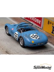 Renaissance Models: Car scale model kit 1/43 scale - Stanguellini EFAC 740 #55 - Raymond Quilico (FR) + Carlos Manuel Reis (PT) - 24 Hours Le Mans 1960 - photo-etched parts, resin parts, rubber parts, turned metal parts, vacuum formed parts, water slide decals, other materials and assembly instructions