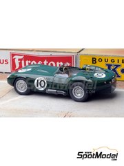 Renaissance Models: Car scale model kit 1/43 scale - Lister Jaguar BHL5 #10 - Bruce Halford (GB) + Brian Naylor (GB) - 24 Hours Le Mans 1958 - photo-etched parts, resin parts, rubber parts, turned metal parts, vacuum formed parts, water slide decals, other materials and assembly instructions