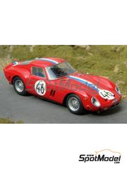 Renaissance Models: Maqueta de coche escala 1/43 - Ferrari 250 GTO N 18, 34, 39, 46 - Pedro Rodriguez (MX), Hermann Cordes (DE), Pierre Noblet (BE), Pierre Noblet (BE) + Jean Guichet (FR) - 1000 Kilmetros de Nrburgring, 3 horas de Daytona, 500 Kms SPA Francorchamps, DARM GT Avus 1963 - fotograbados, piezas de resina, piezas de goma, piezas de metal torneado, piezas vacuformadas, calcas de agua, piezas de metal blanco, otros materiales y manual de instrucciones