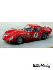 Renaissance Models: Maqueta de coche escala 1/43 - Ferrari 250 GTO N 158, 14, 166 - Edgar Berney (CH) + John Gretener (CH) - 1000 Kms de Paris, Tour de France Automobile 1962 y 1963 - piezas de metal, fotograbados, piezas de resina, piezas de goma, piezas de metal torneado, piezas vacuformadas, calcas de agua y manual de instrucciones