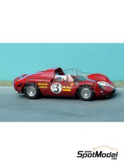 Renaissance Models: Car scale model kit 1/43 scale - Ferrari 365 P2 NART Team #3 - Pedro Rodriguez (MX) + Jean Guichet (FR) - 12 hours Reims 1965 - photo-etched parts, resin parts, rubber parts, turned metal parts, vacuum formed parts, water slide decals, white metal parts, other materials and assembly instructions