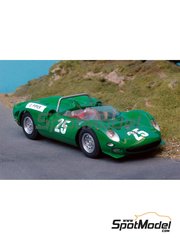 Renaissance Models: Car scale model kit 1/43 scale - Ferrari 365 P2 David Piper Auto Racing Team #25 - David Piper (GB) - Brands Hatch Guards Trophy 1965 - photo-etched parts, resin parts, rubber parts, turned metal parts, vacuum formed parts, water slide decals, white metal parts, other materials and assembly instructions