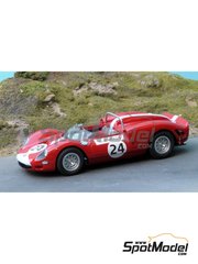 Renaissance Models: Car scale model kit 1/43 scale - Ferrari 365 P2 #24 - Michael Johnson 'Mike' Parkes (GB) - Brands Hatch Guards Trophy 1965 - photo-etched parts, resin parts, rubber parts, turned metal parts, vacuum formed parts, water slide decals, white metal parts, other materials and assembly instructions