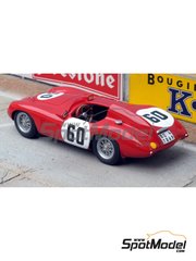 Renaissance Models: Car scale model kit 1/43 scale - Stanguellini 750 #60 - Ren Philippe Faure (FR) + Philippe Duval (FR) - 24 Hours Le Mans 1955 - photo-etched parts, resin parts, rubber parts, turned metal parts, water slide decals, other materials and assembly instructions