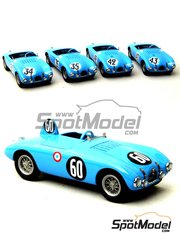 Renaissance Models: Car scale model kit 1/43 scale - Gordini T15S Automobiles Gordini Team #34, 35, 42, 43, 60 - Andr Simon (FR) + Aldo Gordini (FR), Roger Loyer (FR) + Jean Behra (FR), Jos Scaron (FR) +  Pascal (FR), Georges Blondel (FR) + Raoul Martin (FR), Maurice Trintignant (FR) + Pierre Veyron (FR) - 24 Hours Le Mans, 24 Hours SPA Francorchamps 1949 and 1950 - photo-etched parts, resin parts, rubber parts, turned metal parts, vacuum formed parts, water slide decals, other materials and assembly instructions