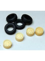 Renaissance Models: Rims and tyres set 1/43 scale - Renault R4/R5 Fergat 13 inches - resin parts and rubber parts - 4 units
